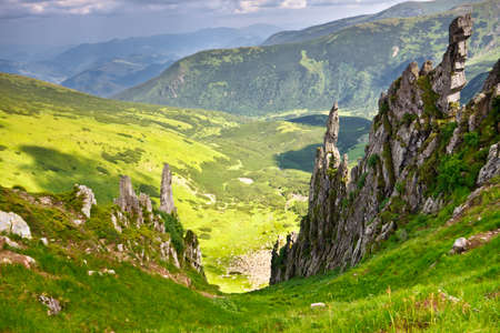 Beautiful mountains landscape in Carpathianの写真素材