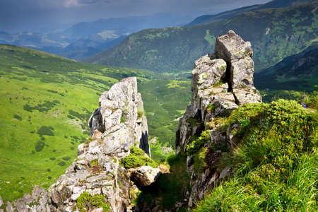 Beautiful mountains landscape in Carpathianの写真素材