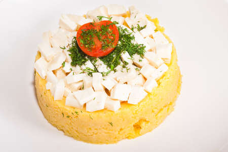 Carpathian refined dish with feta cheeseの写真素材