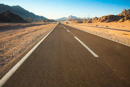desert roadの写真素材