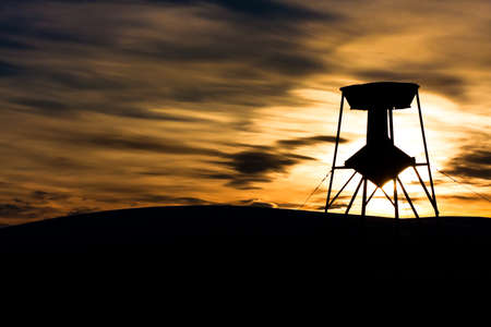 Summer  sunset in Antarctica.  Beautiful winter background.の写真素材