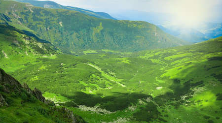 Beautiful mountains landscape in Carpathianの写真素材