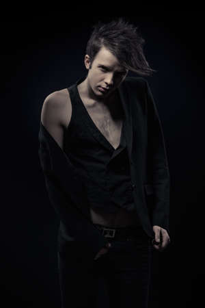 handsome elegant young manの写真素材