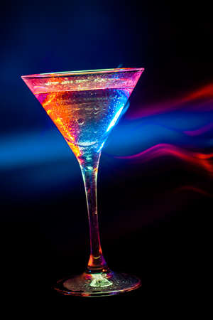 colourful coctail on the black backgroundの写真素材