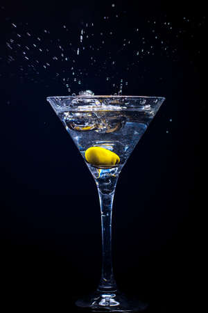 colourful coctail on the black backgroundの写真素材