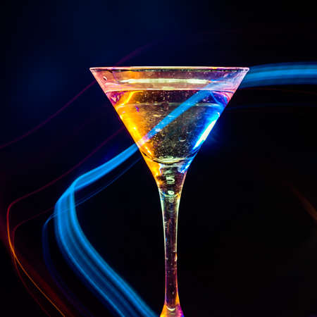 colourful coctail on the black backgroundの写真素材