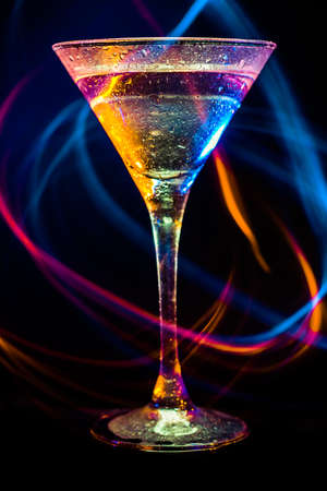 colourful coctail on the black backgroundの写真素材