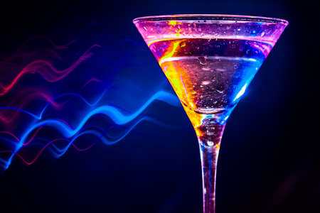 colourful coctail on the black backgroundの写真素材