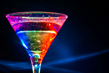 colourful coctail on the black backgroundの写真素材