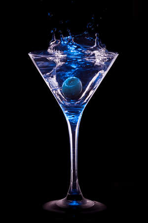 colourful coctail on the black backgroundの写真素材