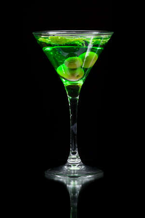 colourful coctail on the black backgroundの写真素材