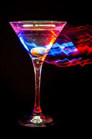 colourful coctail on the black backgroundの写真素材