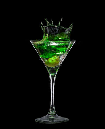 colourful coctail on the black backgroundの写真素材