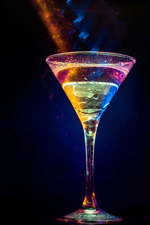colourful coctail on the black backgroundの写真素材