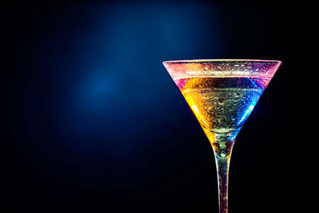 fresh coctail on the black backgroundの写真素材
