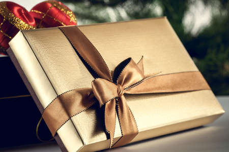 Christmas gift boxの写真素材