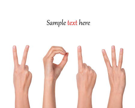 hands forming number 2013の写真素材