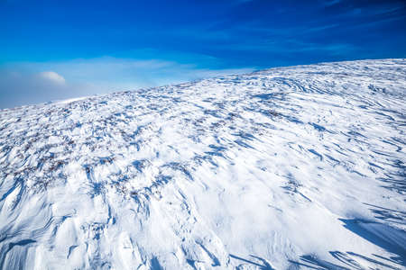 Slope on the skiing resort  in Carpathians  Ukraineの写真素材