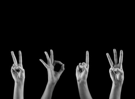 hands forming number 2013の写真素材