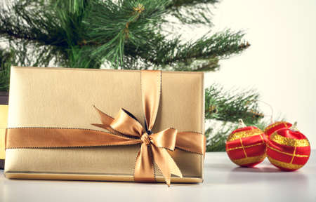 Christmas gift boxの写真素材