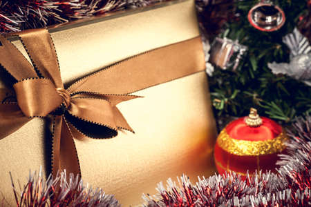 Christmas gift boxの写真素材