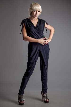 Fashion portrait of a young beautiful womanの写真素材