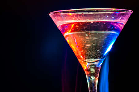 colourful coctail on the black backgroundの写真素材
