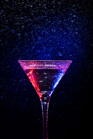 colourful coctail on the black backgroundの写真素材