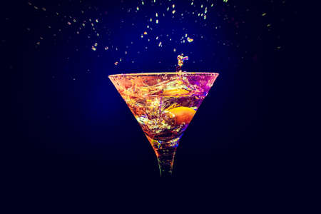 colourful coctail on the black backgroundの写真素材