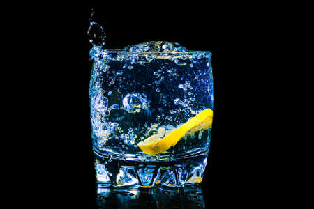 colourful coctail on the black backgroundの写真素材