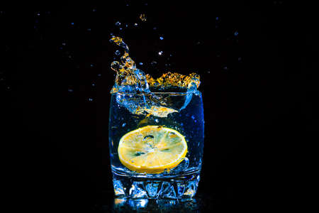 colourful coctail on the black backgroundの写真素材