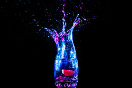 colourful coctail on the black backgroundの写真素材
