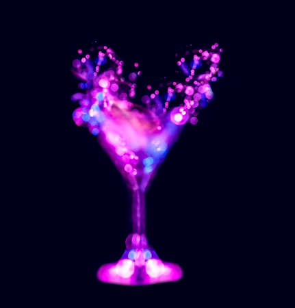 colourful coctail on the black backgroundの写真素材