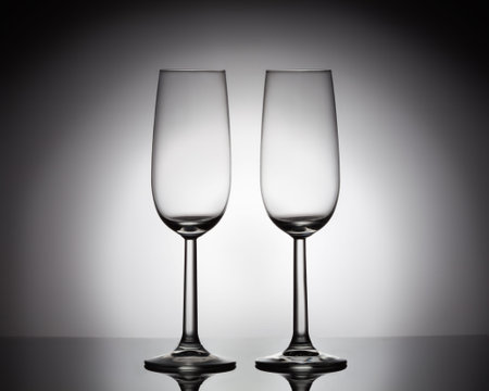 Perfect glasses  for the champagneの写真素材
