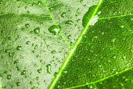 Green leaf background texture, macro