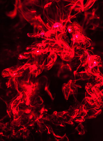 Mistery beautiful smoke on the black background
