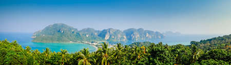 Tropical landscape. Phi-phi island, panorama view. Thailand.の写真素材