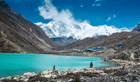 Beautiful snow-capped mountainsの写真素材
