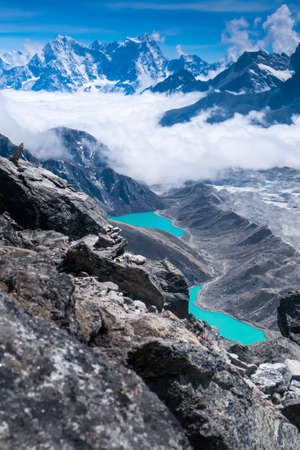 Beautiful snow-capped mountainsの写真素材