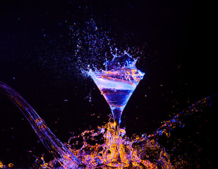 colourful coctail on the black background