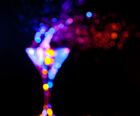colourful cocktail on the black background