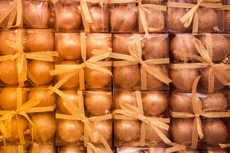 Full pack of colorful Christmas balls. の写真素材