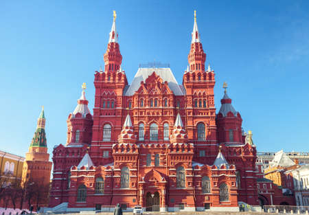 The State Historical Museum on Red Square. Moscow. Russiaの写真素材