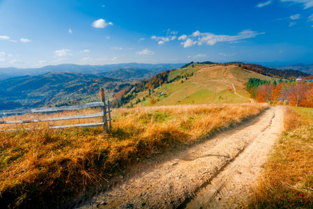 Colorful autumn landscape. Carpathian mountains