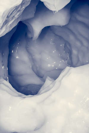 Large Arctic iceberg with a cavity insideの写真素材