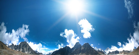 Beautiful mountain view of Everest Region, Sagarmatha National Park, Himalayas, Nepal