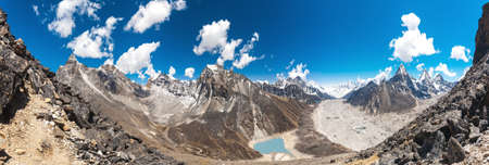 Beautiful view from Gokyo Ri, Everest region, Nepalの写真素材