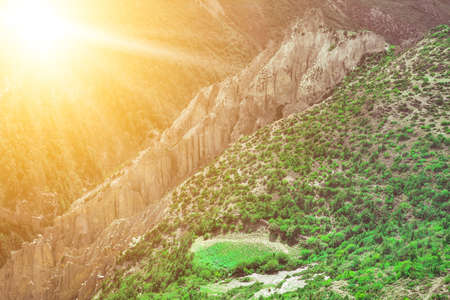 Beautiful landscape in Himalayas mountains, Annapurna area.の写真素材
