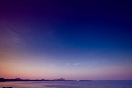 Tropical sunset on the beach. Ao-Nang. Krabi. Thailandの写真素材