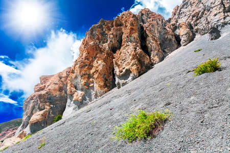 Beautiful landscape in Himalayas mountains, Annapurna area.の写真素材